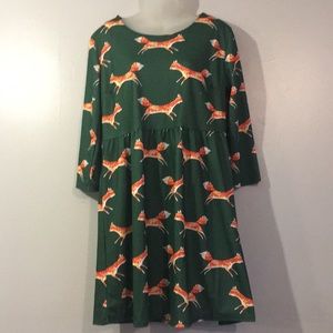 Hunter green Fox dress